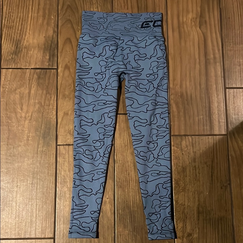 ECHT Blue Leggings with scrunched butt